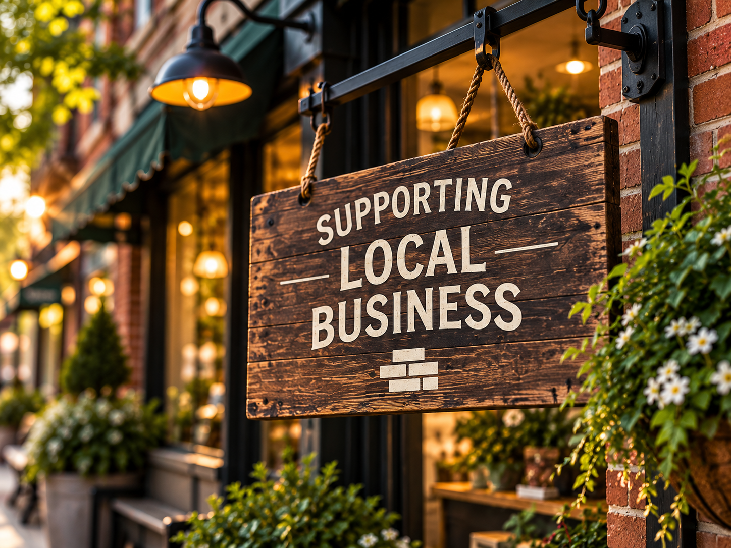 Supporting Local Business sign